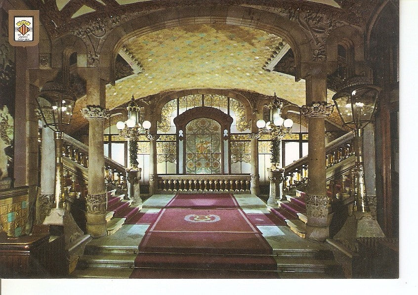 Postal 041440 : Palau de la Musica Catalana. Entrada principal. Barcelona. Arquitecte Domenech i Montaner (1908)