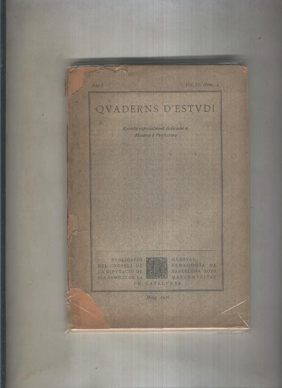 Quaderns d,estudi vol II numero 4 (aviejada)