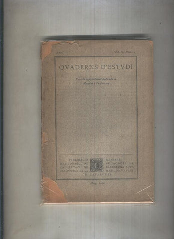 Quaderns d,estudi vol II numero 4 (aviejada)
