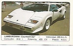 CROMO 264 ALBUM COCHES MOTOR 16: LAMBORGHINI - COUNTACH SQ