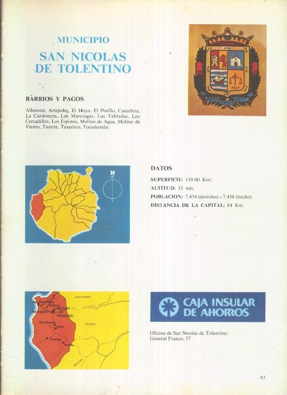 Municipio Canario de San Nicolas de Tolentino: 4 paginas, 9 fotos color