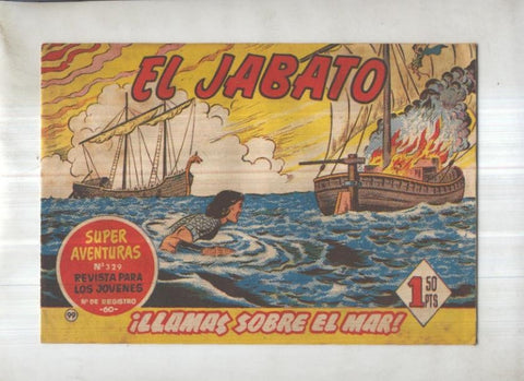 Bruguera: El Jabato numero 099: LLamas sobre el mar