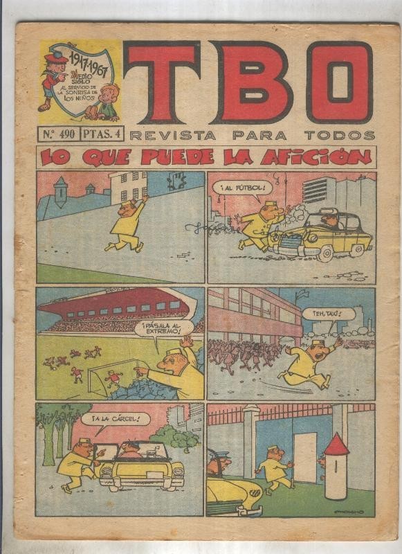 TBO numero 490: Lo que puede la aficion (Moreno), (numerado 3 en trasera)