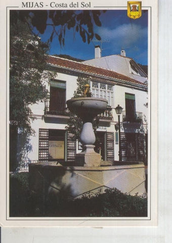 Postal 011207: fuente de la plaza mayor de Mijas, malaga