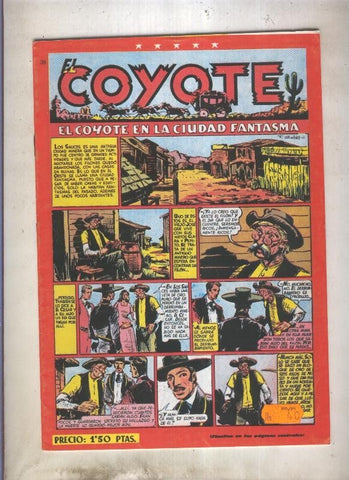 El Coyote facsimil numero 038: El Coyote en la ciudad fantasma (numerado 1 en trasera)