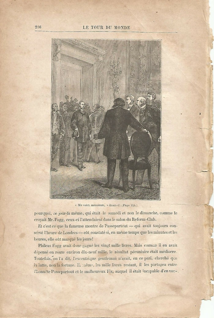 LAMINA 1249: VERNE. Me voici messieurs dissait-il!