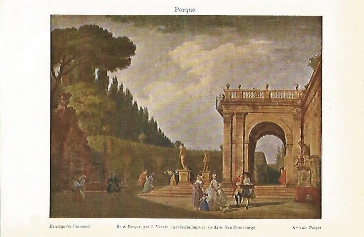 LAMINA ESPASA 2301: En el parque por J. Vernet