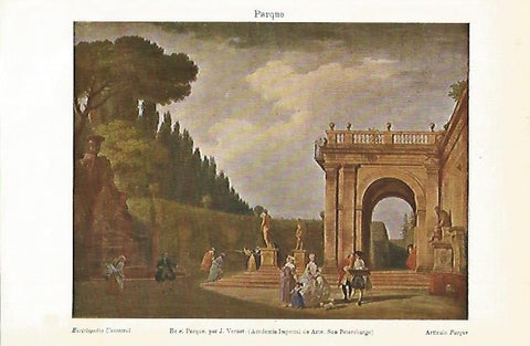LAMINA ESPASA 2301: En el parque por J. Vernet