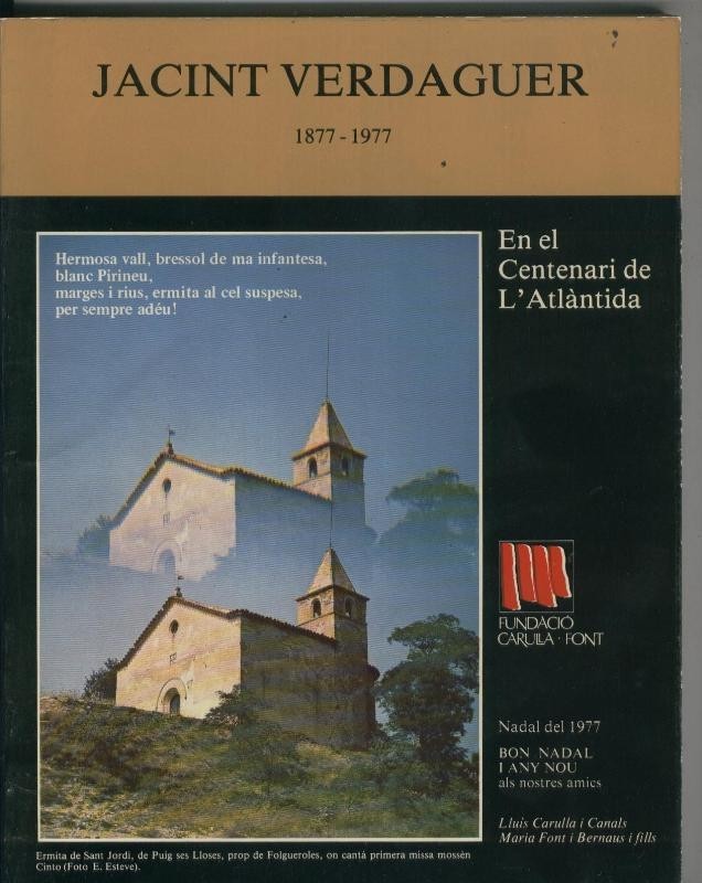 Jacint Verdaguer 1877-1977: en el centenari de l,Atlantida