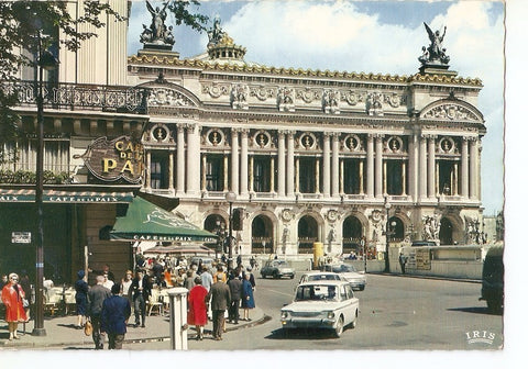 Postal 040577 : Paris.  LOpera et la Cafe de la Paix