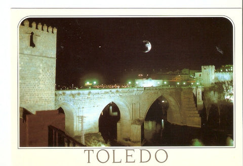 Postal 043208 : Toledo. Puente de San Martin (iluminado)