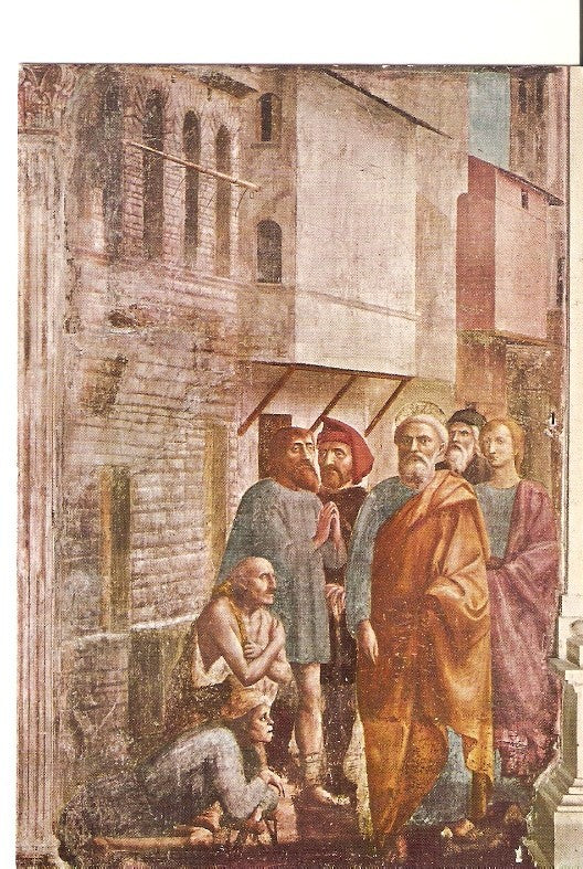 Postal 022155 : St. Peter healing the sick, Masaccio