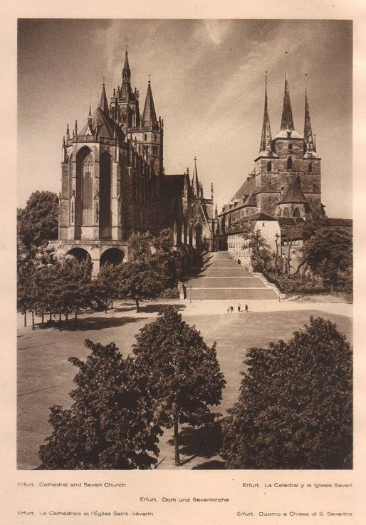Lamina/Foto KURT HIELSCHE Deuschtland No. 100: ERFURT. CATHEDRAL AND SEVERI CHURCH