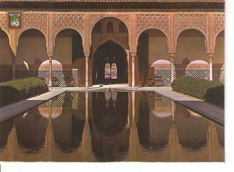 Postal 038598 : Granada. La Alhambra Patio de los Arrayanes. Entrada a la Torre de Comares