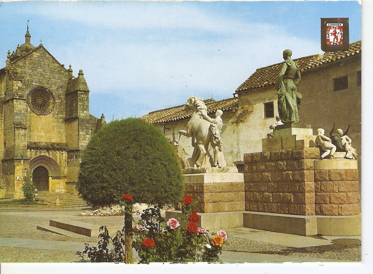 Postal 038007 : Cordoba. Monumento a Manolete e Iglesia de Santa Marina