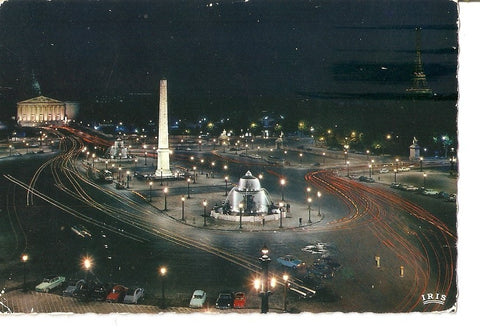 Postal 034847 : Paris. Place de la Concorde illuminee