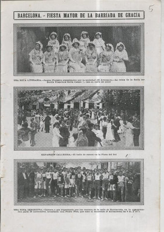 La Actualidad numero 368 (23.8.1913): Fiesta mayor de la barriada de Gracia