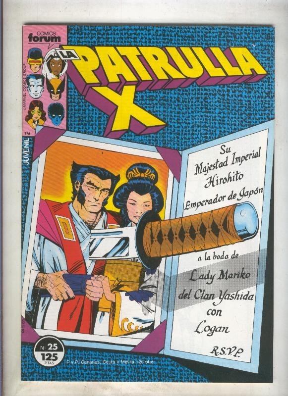 La Patrulla X volumen 1 numero 025: Picara (numerado 1 en trasera)
