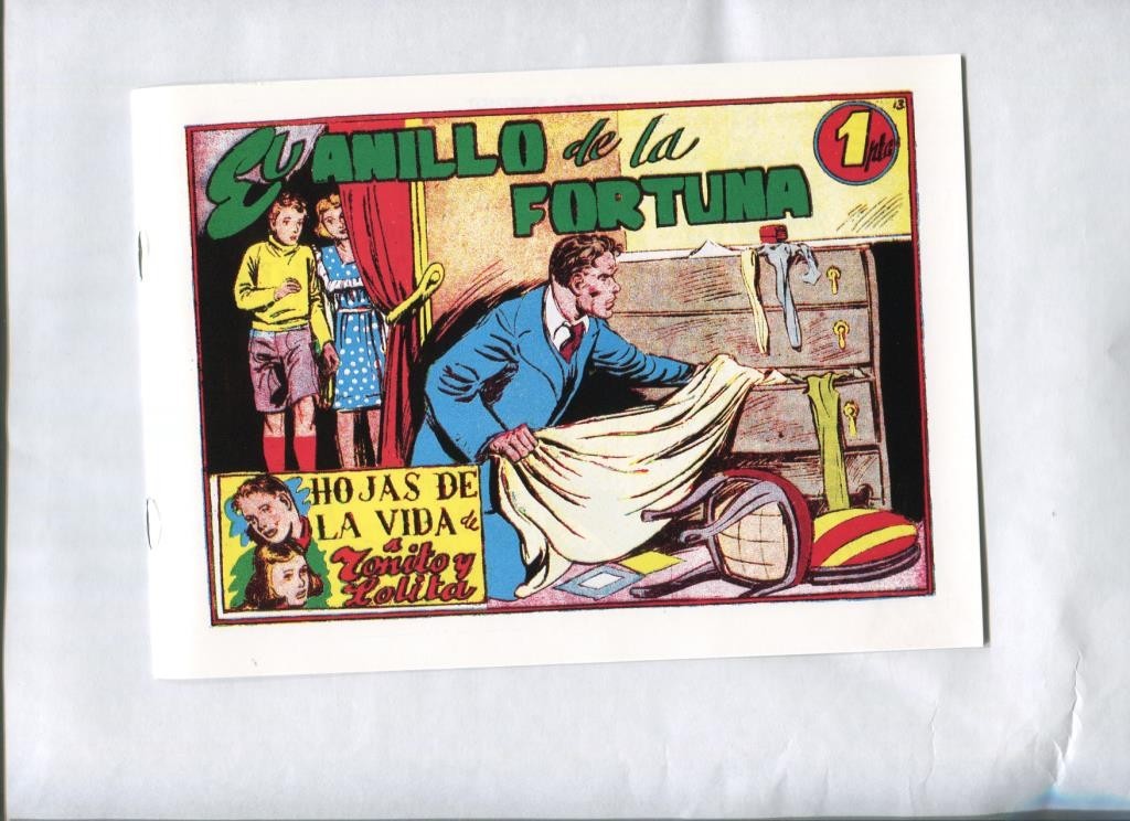 Facsimil: Hojas de la Vida de Toñito y Lolita numero 13: El anillo de la fortuna