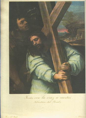 Lamina 16 para enmarcar: Jesus con la cruz a cuesta de Sebastian del Piombo