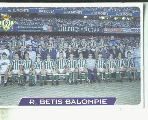 Cromos: Las fichas de la liga 95/96-Betis: R.Betis Balompie (plantilla)