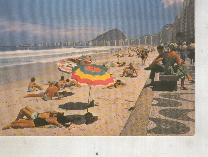 Postal 014448: Playa de Copacabana en Rio de Janeiro, Brasil