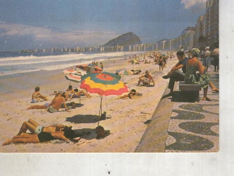 Postal 014448: Playa de Copacabana en Rio de Janeiro, Brasil