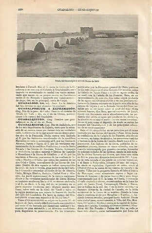 LAMINA ESPASA 2222: Riada del Guadalquivir el 9 de marzo de 1912