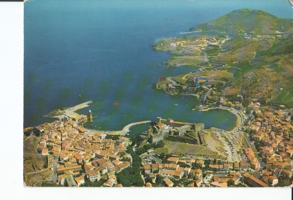 Postal 016860: COLLIURE Cote Vermelle - Vue aeriene. Vista aerea de Colliure
