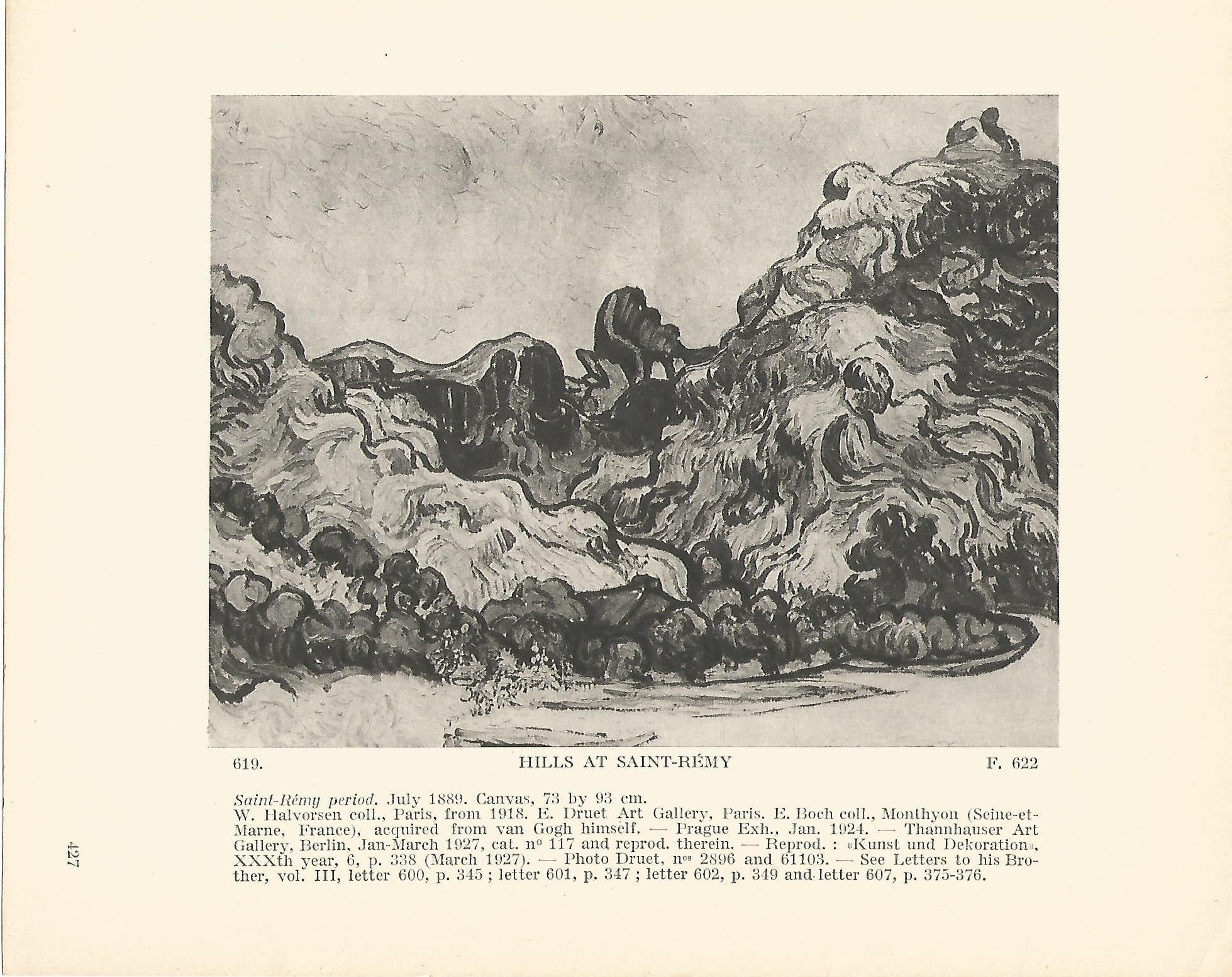 LAMINA 1412: VAN GOGH. Hills at Saint Remy