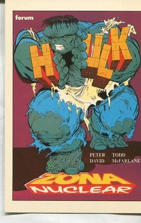 Tarjeta Postal comics Forum Salon Comic Barcelona 1993: Hulk zona nuclear