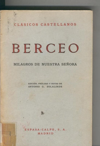 Clasicos Castellanos numero  044: Milagros de Nuestra Señora