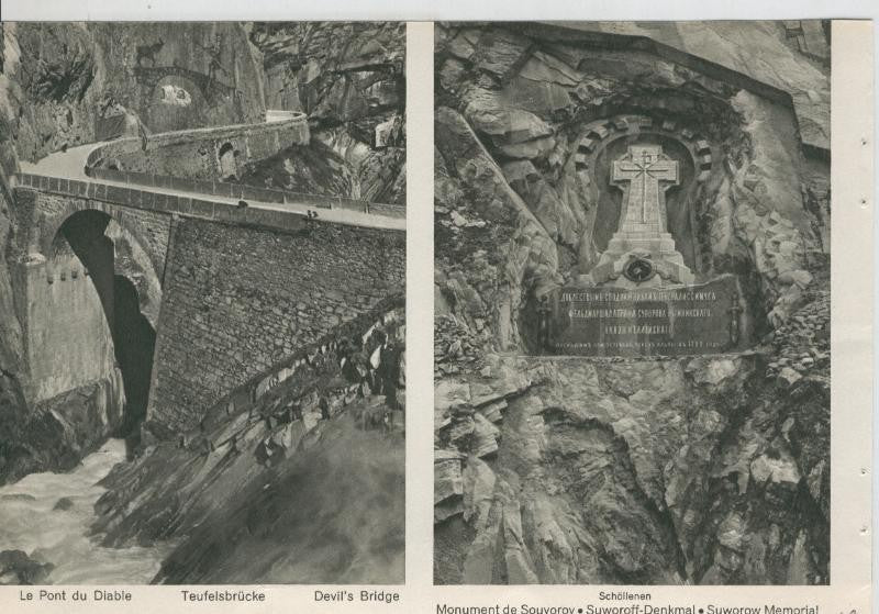 Susten-Gotthard-Furka-Grimsel: Le Pont du Diable y Monument de Souvorov
