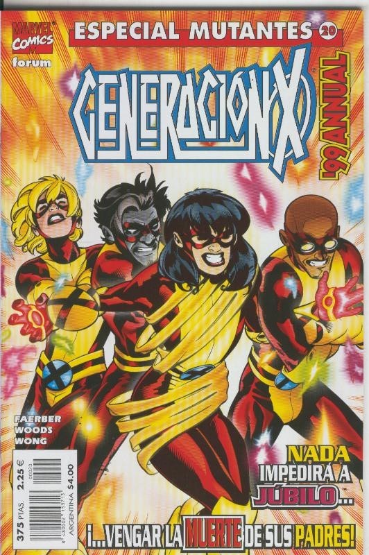 Especial Mutantes numero 20: Generacion X