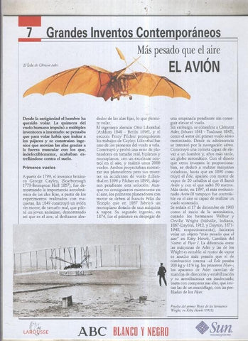 Grandes Inventos Contemporaneos numero 07: El avion