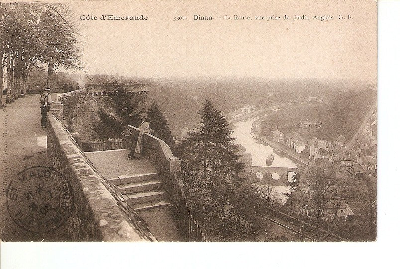 Postal 027007 : Cote dEmeraude, Dinan, La Rance, vue prise du Jardin Anglais