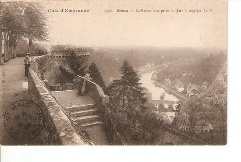 Postal 027007 : Cote dEmeraude, Dinan, La Rance, vue prise du Jardin Anglais