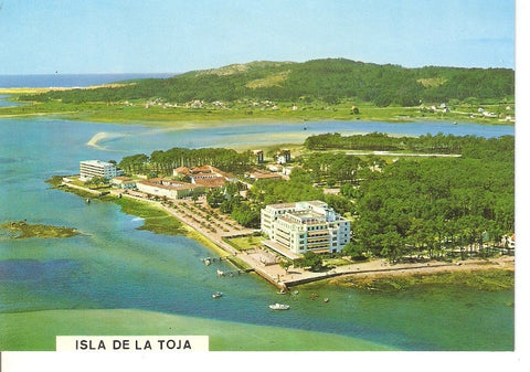 Postal 040878 : Isla de la Toja (Pontevedra). Vista aerea con el Gran Hotel y Residencia Louxo