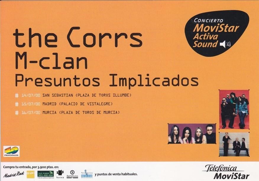 Postal 60618.  Publicitaria Concierto The cors Presuntos implicados…