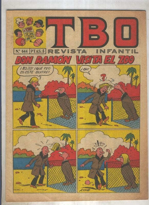 TBO numero 644: Don Ramon visita el Zoo (Ayne), (numerado 2 en trasera)