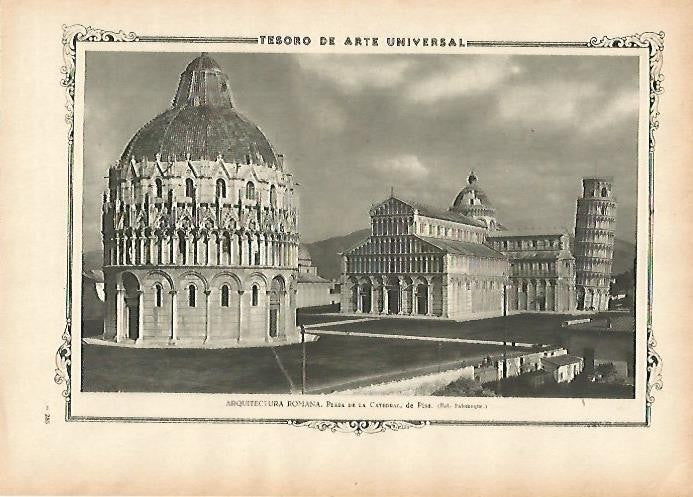 LAMINA 1395. PISA. Plaza de la Catedral