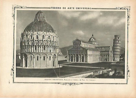 LAMINA 1395. PISA. Plaza de la Catedral
