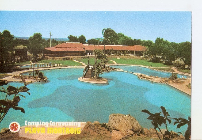 Postal 035283 : Camping Caravaning. Playa Montroig. Costa Dorada - España