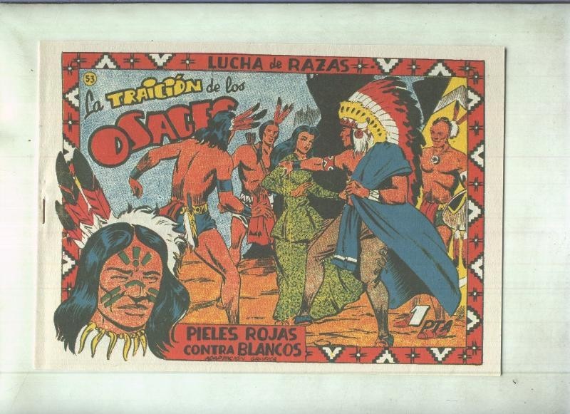 Facsimil: Lucha de Razas numero 53: La traicion de los Osages