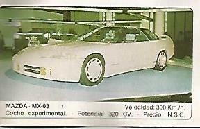 CROMO 319 ALBUM COCHES MOTOR 16: MAZDA MX-03