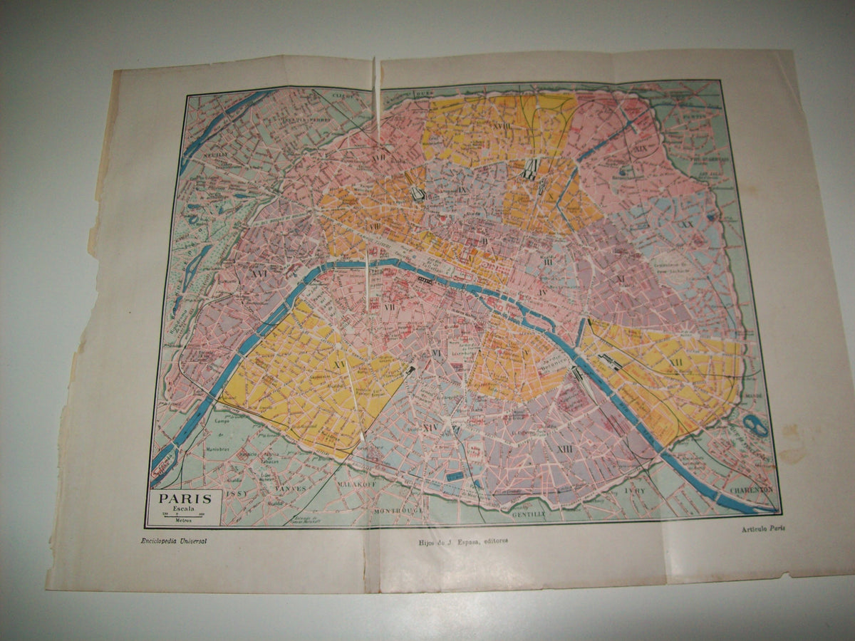 LAMINA ESPASA 2261: Plano de Paris