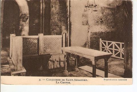 Postal 027737 : Catacombe de Saint. Sebastien. La Crypte