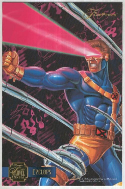 FLAIR MARVEL ANUAL PRINTS 1995: CYCLOPS - Ciclope (Fleer Corporation 1995)