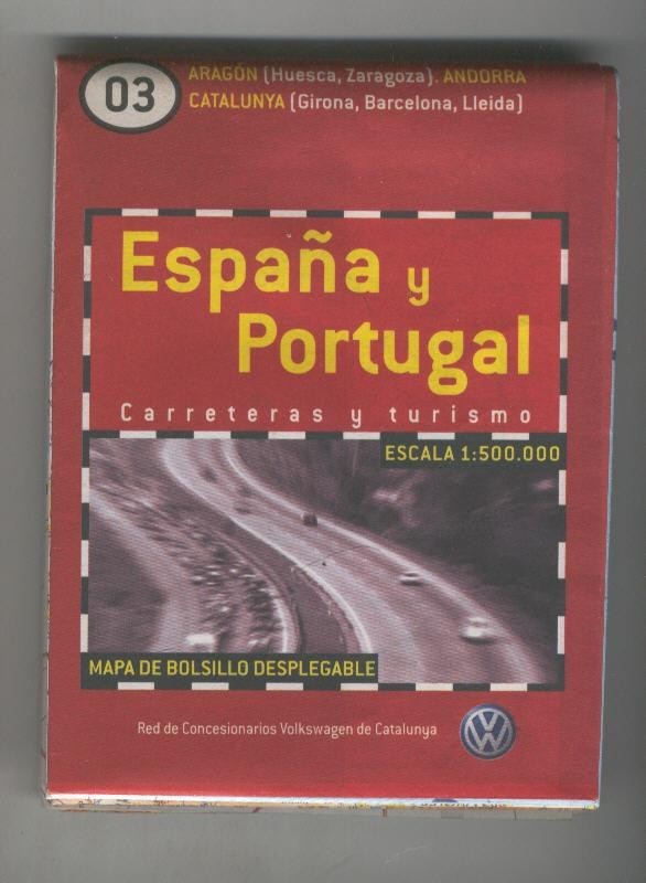 Mapa de bolsillo desplegable España y Portugal numero 03