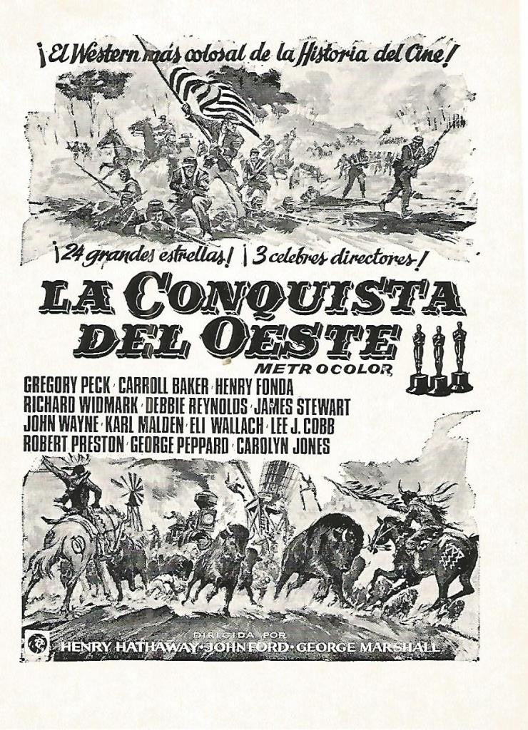 FLYER PUBLICITARIO 097: Film  La conquista del oeste